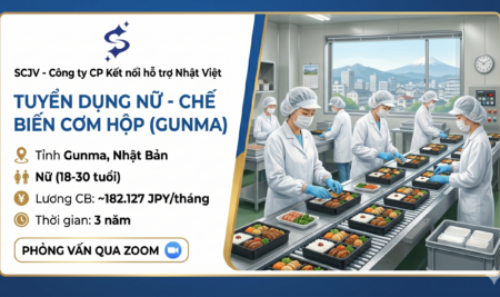 [TUYỂN DỤNG] XUẤT KHẨU LAO ĐỘNG NHẬT BẢN – NGÀNH CHẾ BIẾN ĐỒ ĂN SẴN (CƠM HỘP)