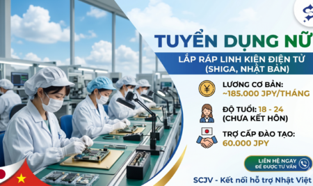[TUYỂN DỤNG] XUẤT KHẨU LAO ĐỘNG NHẬT BẢN – NGÀNH LẮP RÁP LINH KIỆN ĐIỆN TỬ