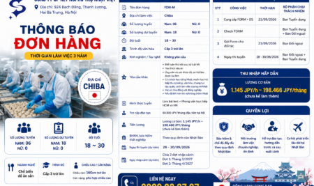 THÔNG BÁO TUYỂN DỤNG ĐƠN HÀNG CHẾ BIẾN ĐỒ ĂN SẴN TẠI NHẬT BẢN 🇯🇵